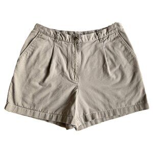 LAUREN Ralph Lauren High-Rise Chino Jean Shorts Beige Khaki Tan Women's 8